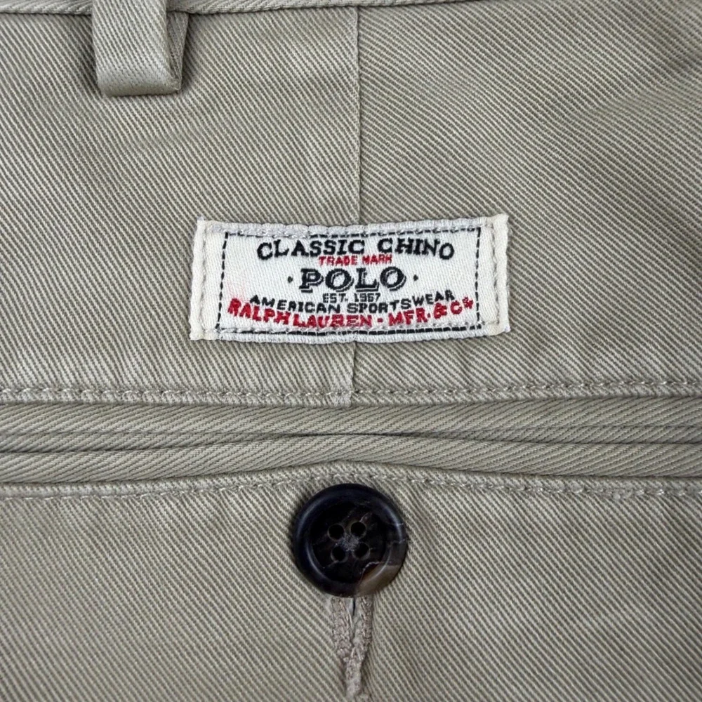 Polo Ralph Lauren Classic Chino Mens 38x30 Tan Khaki Straight Leg Cotton Pants